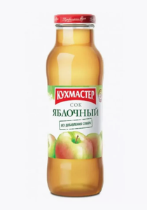 СОК КУХМАСТЕР ЯБЛОЧНЫЙ С МЯКОТЬЮ 0.68Л