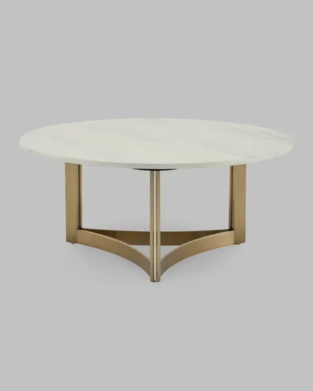 Журнальный столик Кассия 90*90 см светлая керамика