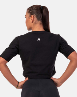 Женская укороченная футболка Minimalist Logo NEBBIA Crop T-shirt 600 Black