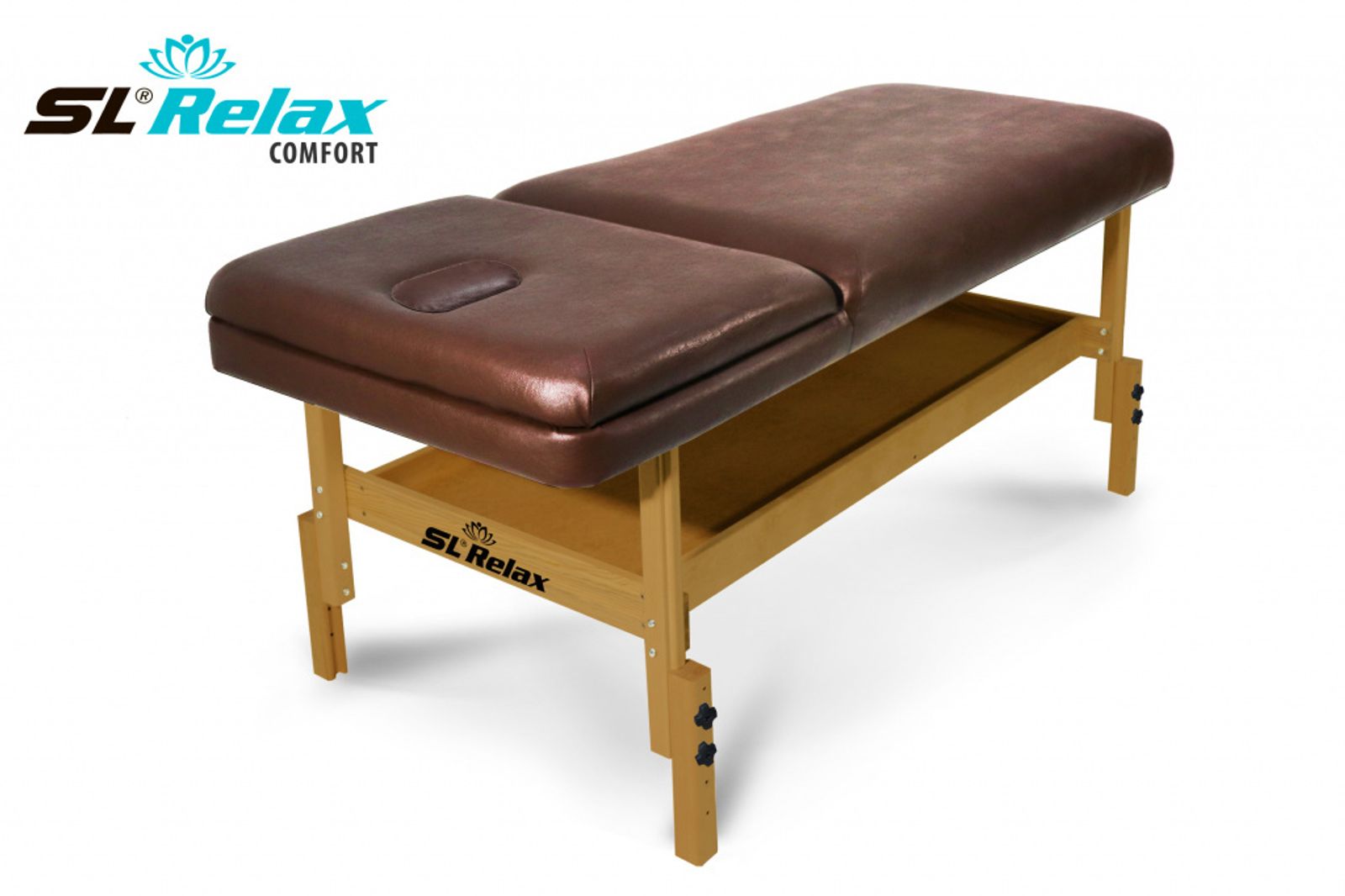Массажный стол Relax Comfort коричневая кожа фото №12