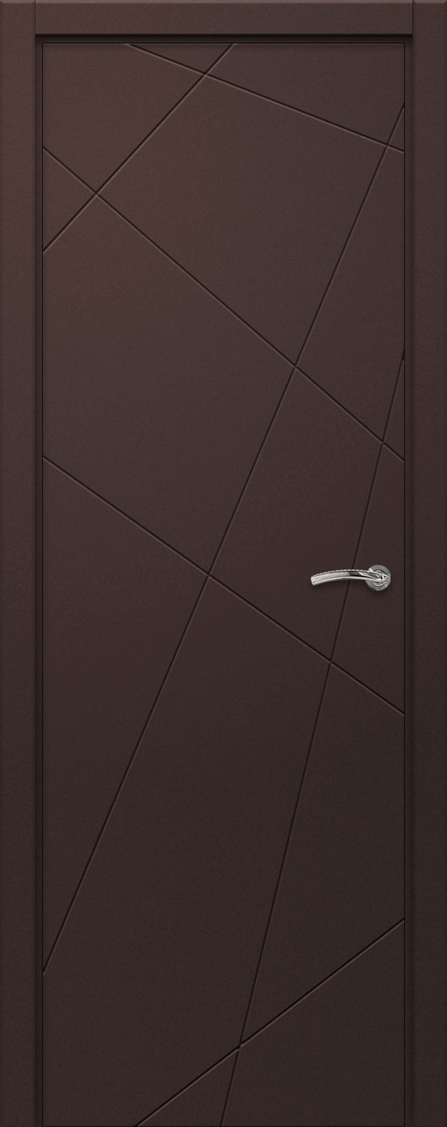 Дверь влагостойкая пластиковая KAPELLI multicolor Ф7А RAL 8017 Коричневый + коробка