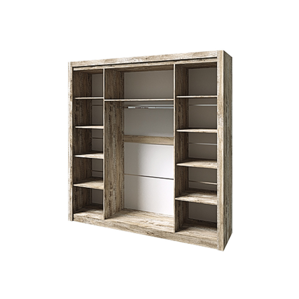 Шкаф четырехстворчатый Ривьера, Дуб Юкон, Бетон темный