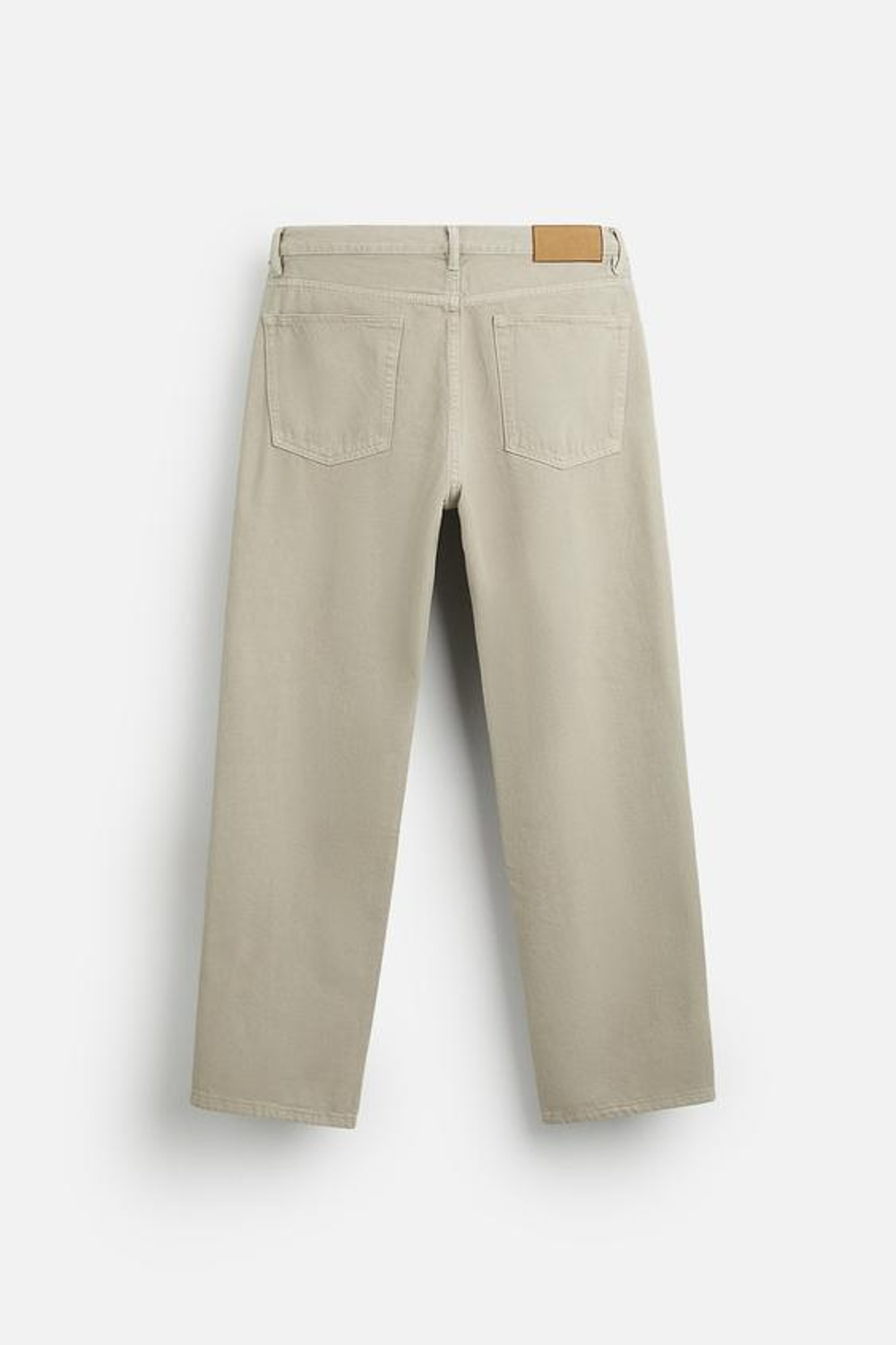 ZARA ДЖИНСЫ STRAIGHT-LEG, БЕЖЕВЫЙ