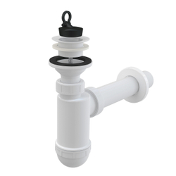 Сифон Alca Plast A42 для умывальника DN40 с пластмассовой peшeткой DN63