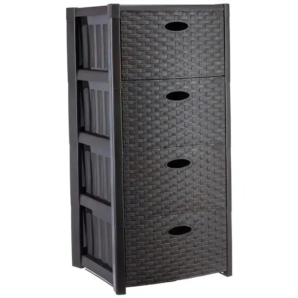 Комод СТИЛЬ РОТАНГ (4 секции) коричневый ротанг 0,767,36х0,365м