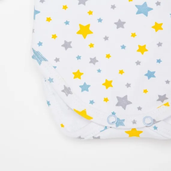 Боди детский, цвет белый/синий, рост 62 см