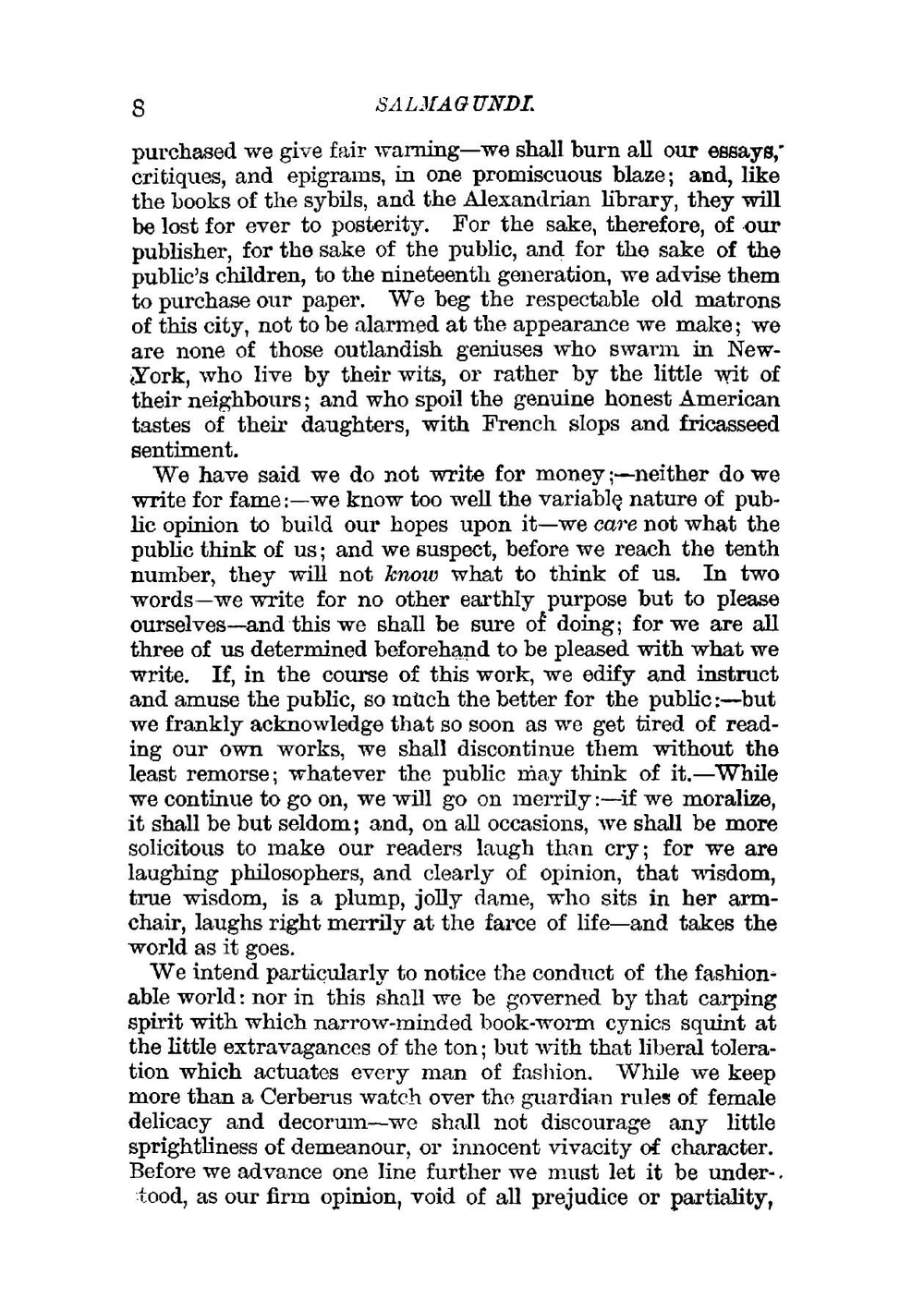 Salmagundi | Washington Irving
