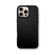 Чехол для iPhone 16 - Зернистая кожа - чёрный