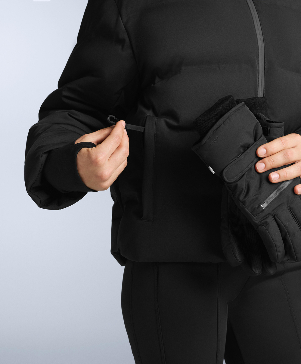 OYSHO Водонепроницаемая пуховая куртка Minardi Piume SKI, черный