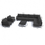 Лаунж зона угловая Ideal Patio БЕЛЛИСА модульная маренго