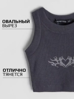 Летний кроп топ трикотажный детский