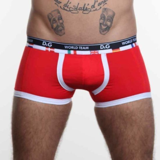 Мужские трусы боксеры красные D&G World Team Red