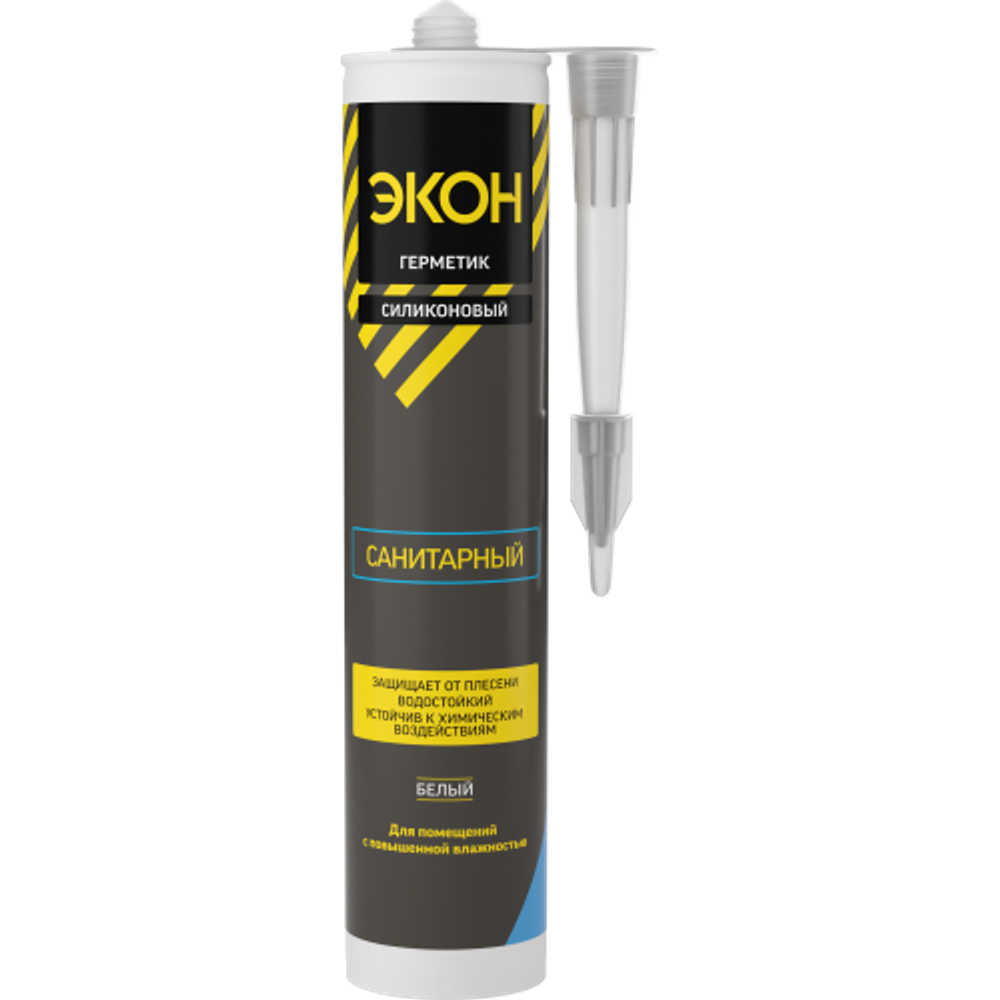 Герметик Экон 2229118 санитарный силиконовый белый 280 мл. | Экон