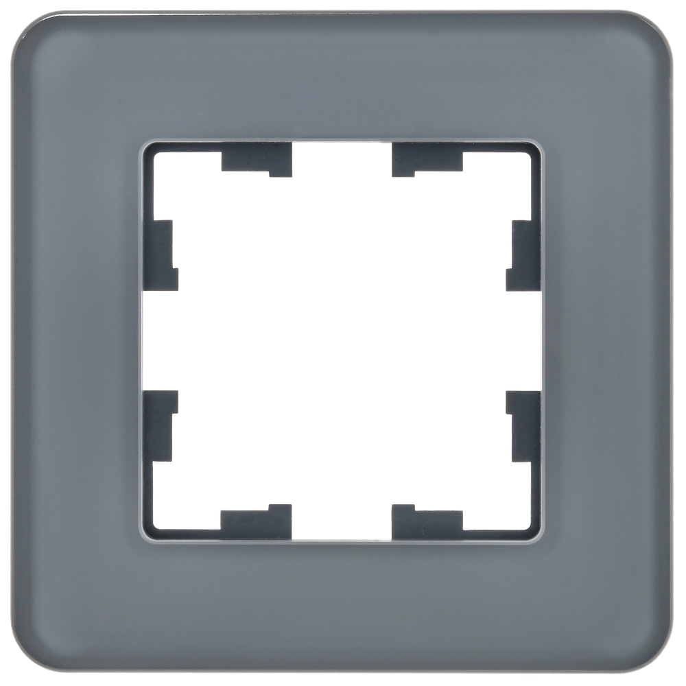 BRITE Рамка 1-местная РУ-1-2-Бр стекло графит RE IEK