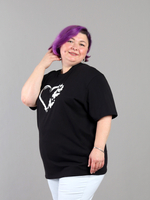 Футболка оверсайз с принтом длинная6