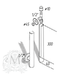 TOTEM Кран-запорный с круглым кожухом ML.RIC-10.127.CR