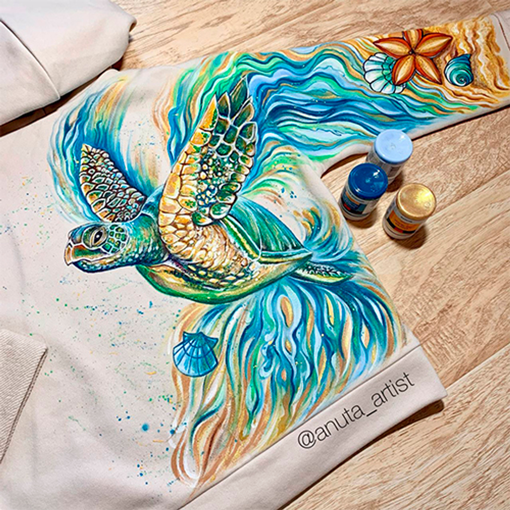 Краска по ткани и обуви, одежды акриловая «Золото»