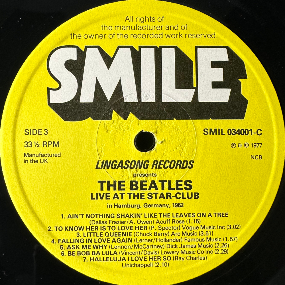 The Beatles ‎– Live! At The Star-Club In Hamburg, Germany; 1962 2LP (Скандинавия 1977г.)