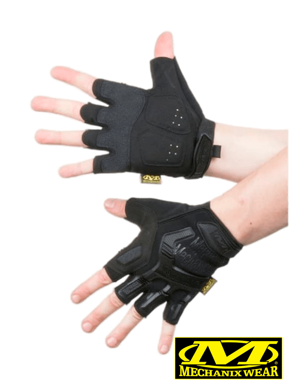 Перчатки беспалые Mechanix M-Pact Fingerless (реплика). Чёрный