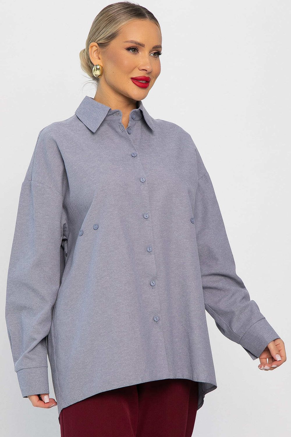 Рубашка Свободное падение (серая) Б14193-5М LT Collection