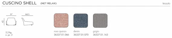 Мягкая вставка для кресла Net Relax серая