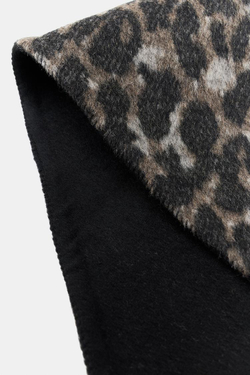 ZARA БАНДАНА С АНИМАЛИСТИЧЕСКИМ ПРИНТОМ И ШЕРСТЬЮ, ЛЕОПАРДОВЫЙ