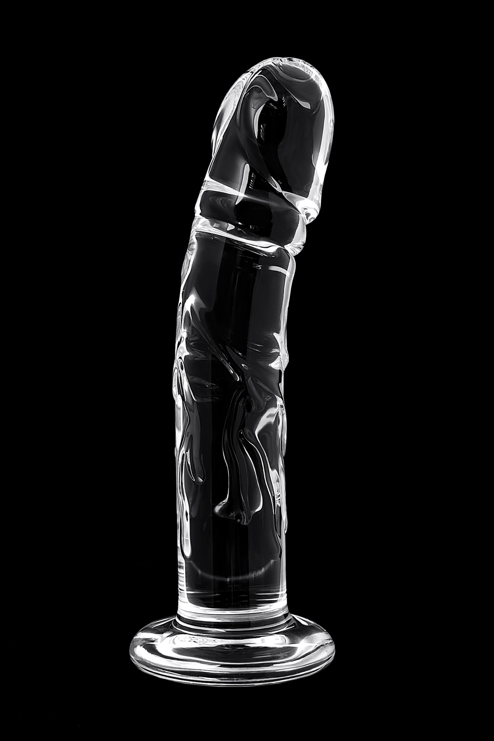 Нереалистичный фаллоимитатор Sexus Glass, стекло, прозрачный, 19,5 см