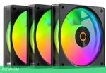 Комплект вентиляторов для корпуса Ocypus Gamma F12 Elite BK ARGB 3 IN 1 Black (Gamma-F12-BK3AM00E-GL)