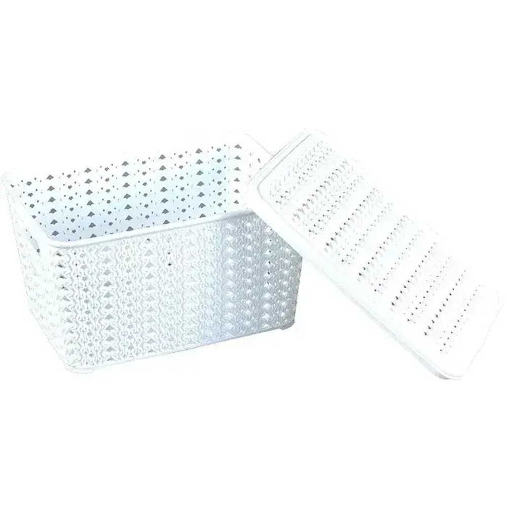 Шкатулка 5 л, Вязание, Белый