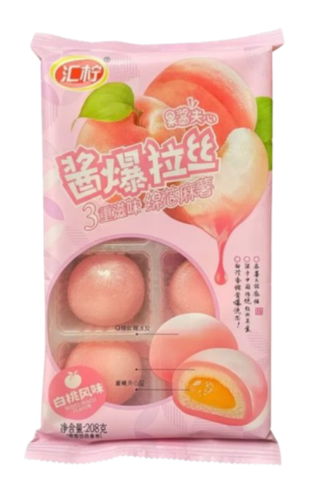 Моти Glutinous Rice Cake Snuffed White Peach со вкусом персика и маршмеллоу