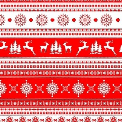 Новогодний и рождественский принт с орнаментами