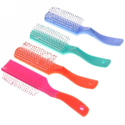 Расческа массажная «Польза», цвет микс, с рифленой ручкой, 20см