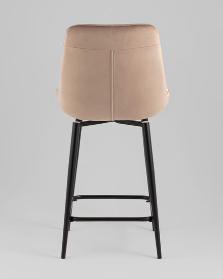 Стул полубарный Флекс с поворотным механизмом велюр капучино