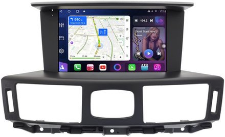 Магнитола для Infiniti Q70 M25 M37 2009-2016 (поддержка Bose) - FarCar 9675 монитор 9" QLED на Android 13, 8-ядер, CarPlay, 4G SIM-слот