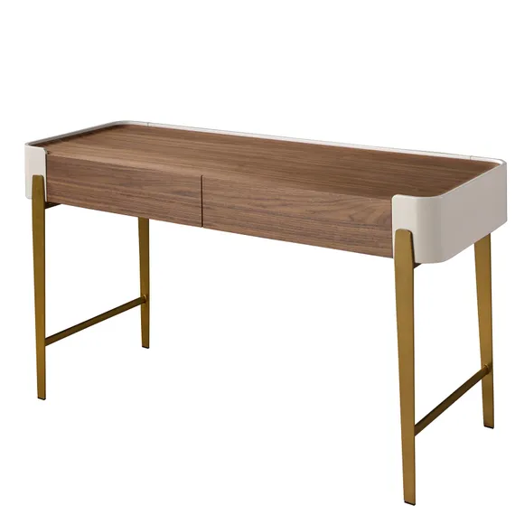 Письменный стол Angel Cerda 7186, орех, серое лакированное дерево