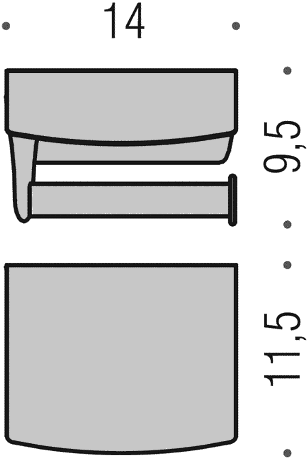 Бумагодержатель закрытый Colombo Land  B2891, хром