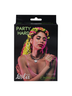 Lola games Party Hard Embrace Silver - Ошейник
