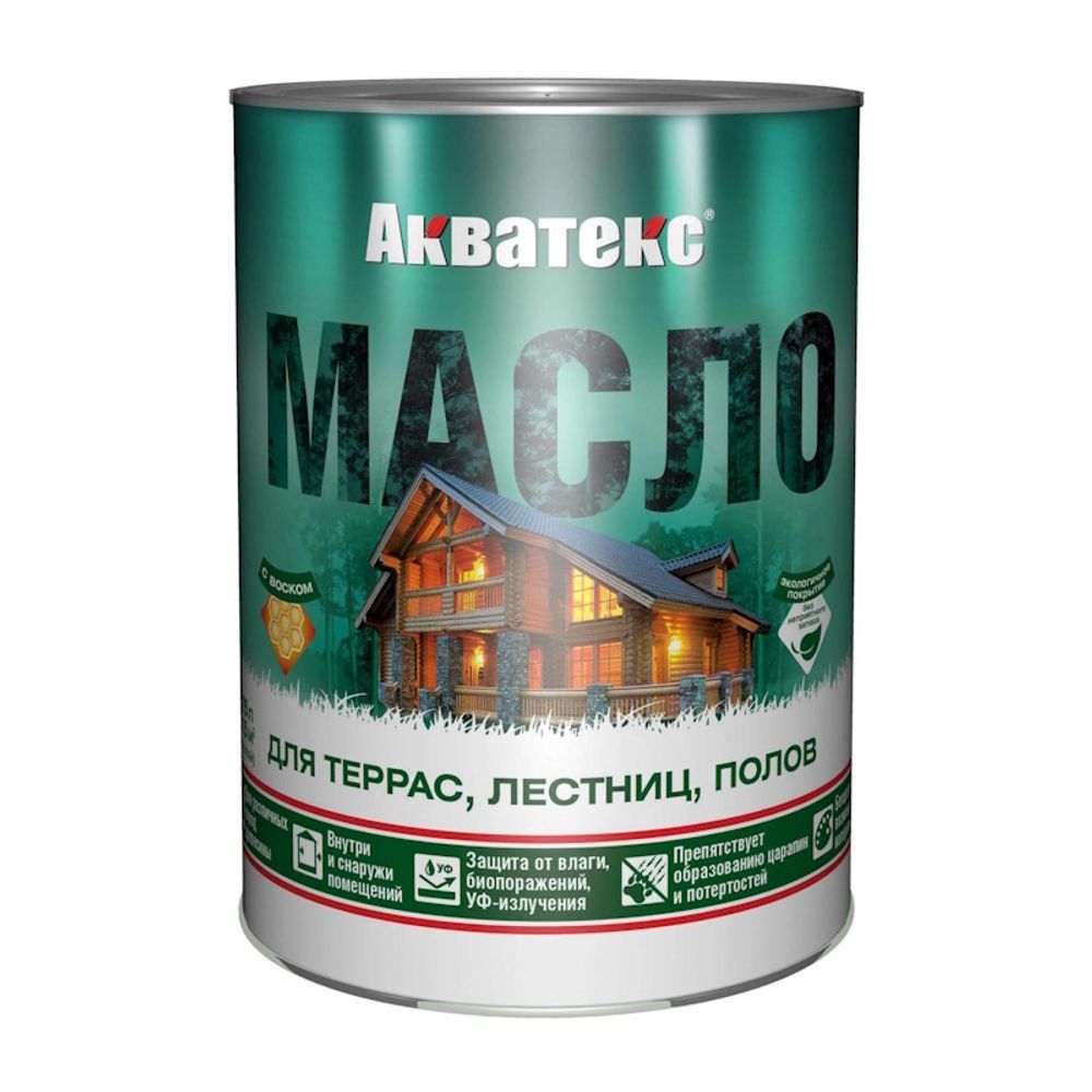 Масло д/террас, лестниц, полов  АКВАТЕКС палисандр  мат. 0,75л  (Рогнеда)