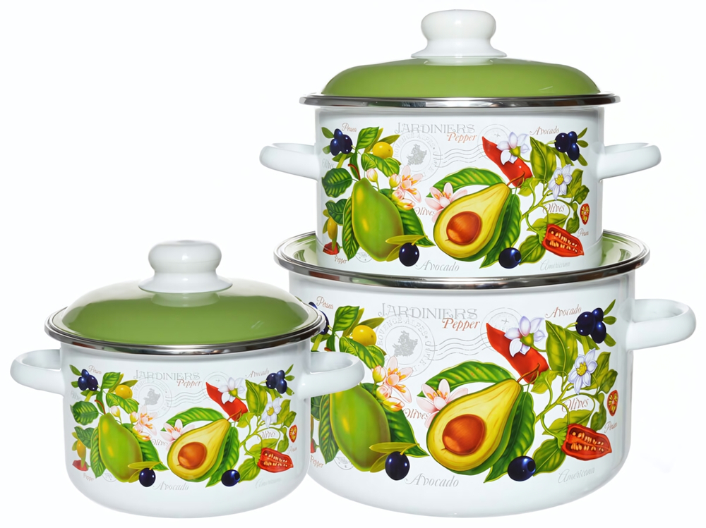 Набор кастрюль "Авокадо" №19