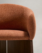 Стул Bosca из терракотовой синели и шпона ореха