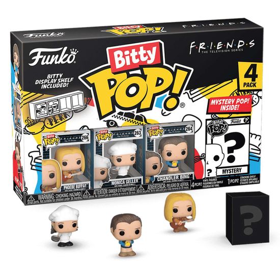 Фигурка Funko Bitty POP! Friends S4 Phoebe Buffay+Monica Geller+Chandler+Mystery (1 of 4) 4PK 73051 / Фигурка Фанко Битти ПОП! по мотивам сериала "Друзья"