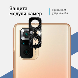 Стекло на камеру ROSCO для Xiaomi Redmi Note 10 Pro оптом (арт. XM-RN10P-3D-CAM-GLASS-BLACK)