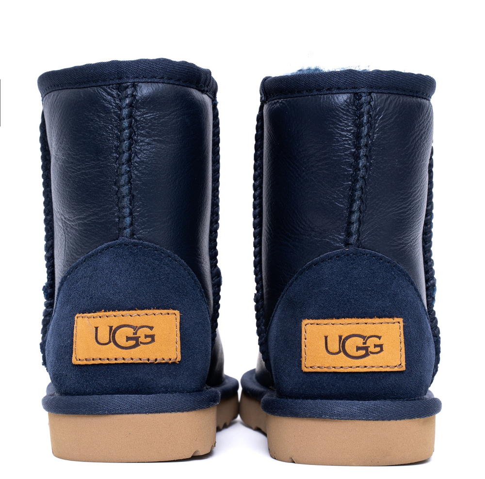 UGG Kids Classic Short Metallic Navy