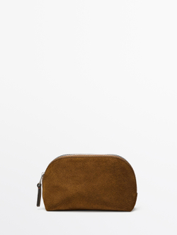 Massimo Dutti Замшевый несессер, золотой