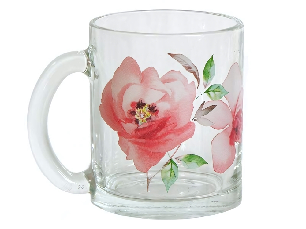 Кружка "Чайная" Акварельные цветы 320мл