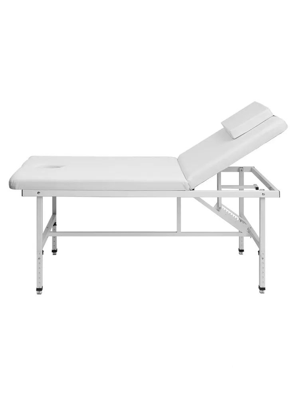 Массажный стол стационарный Massagecomplekt, с регулировкой высоты и вырезом для лица, 190/70, черный