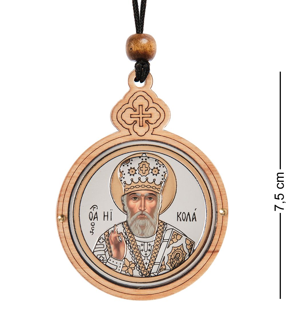 КФ-303/3 Подвеска в машину деревянная «Святой Николай Чудотворец»