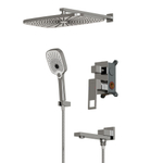 Душевая система 35к MIXLINE ML42-083 "Pure" лейка "Тропический душ" встраиваемая  ХРОМ