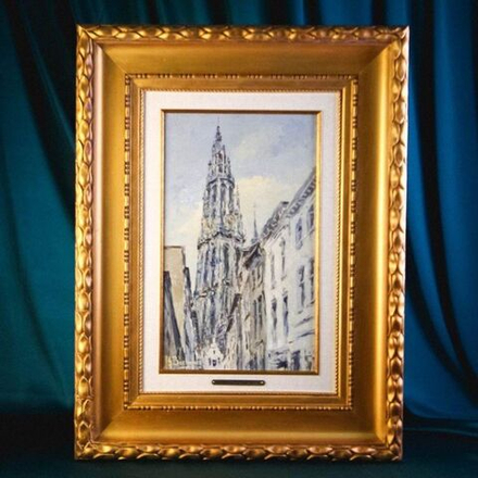 Винтаж: Картина винтажная «Городской Пейзаж»