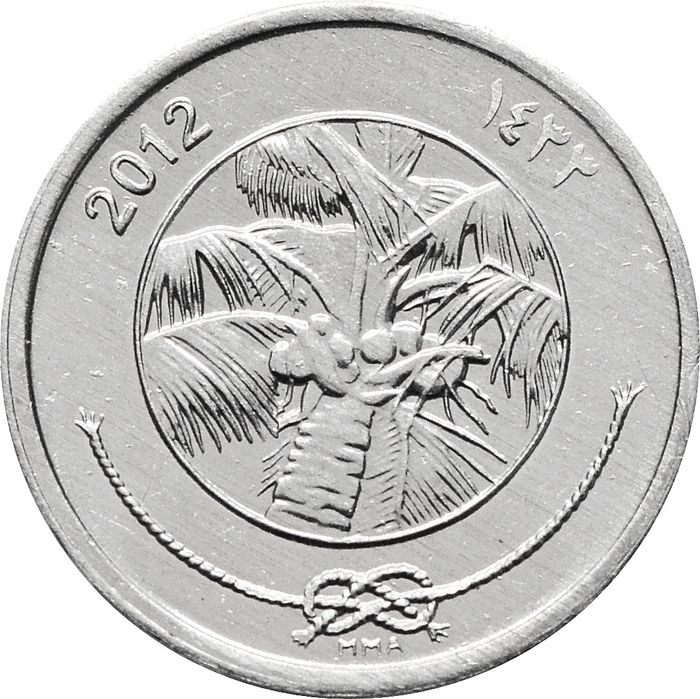 1 лари 2012 Мальдивы UNC